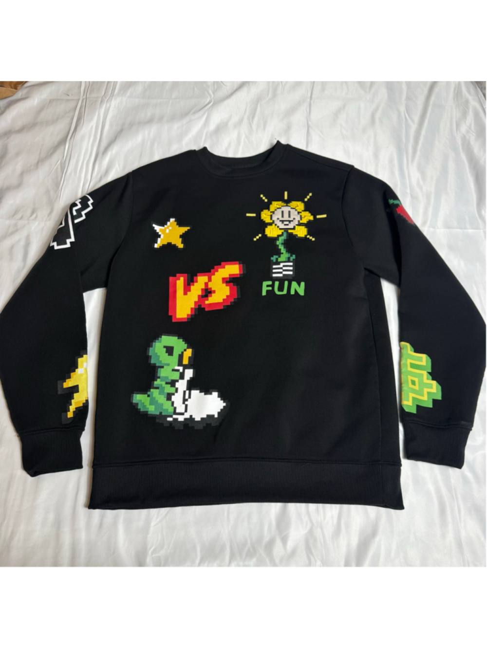 Men's Rebel Minds Pixel Art Graphic Sweatshirt Black XL